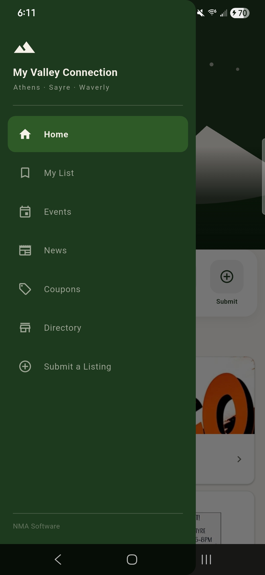 My Valley Connection app screenshot